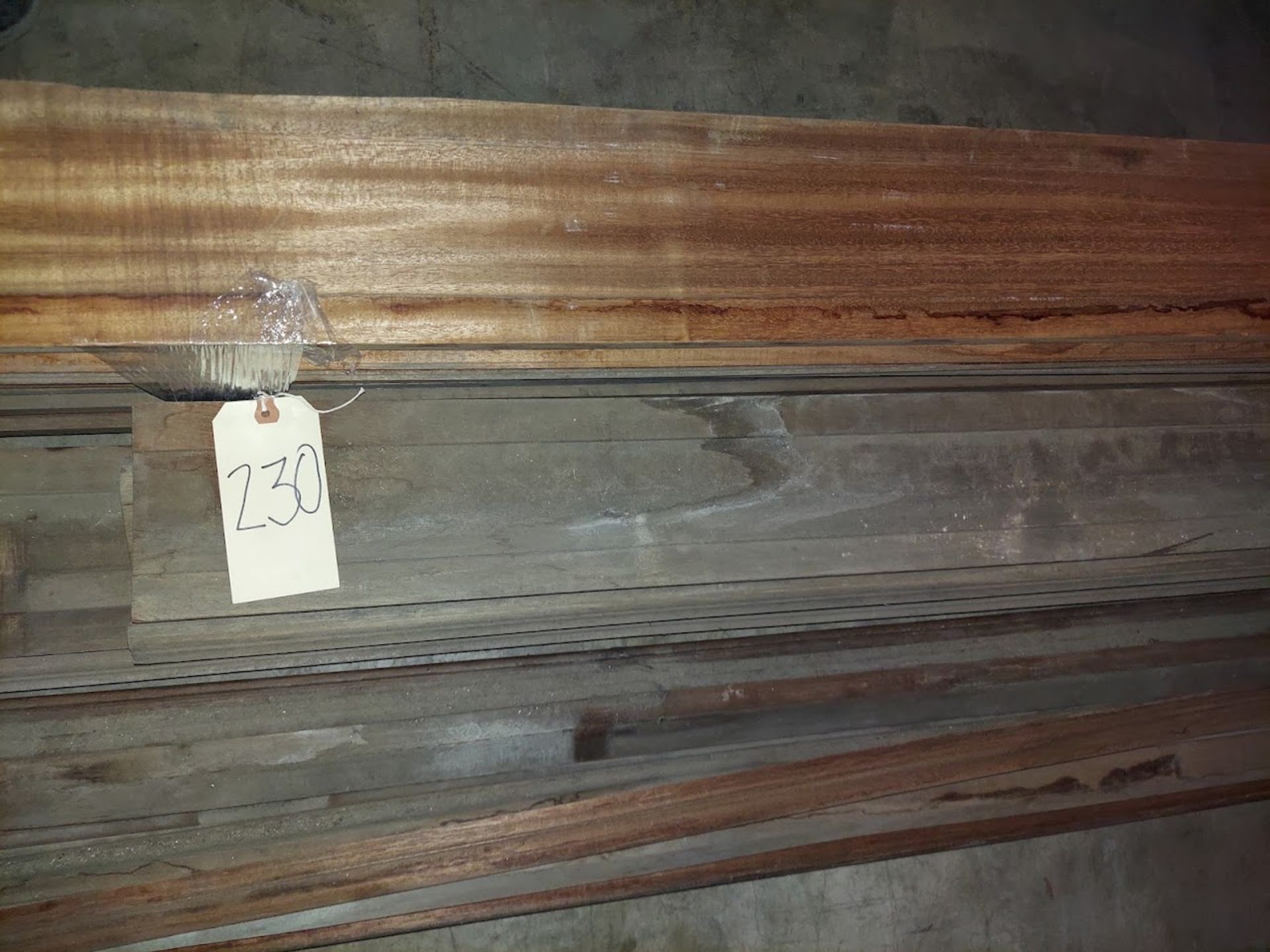 Lot of African Mahogany Molding, Up to 17' Long