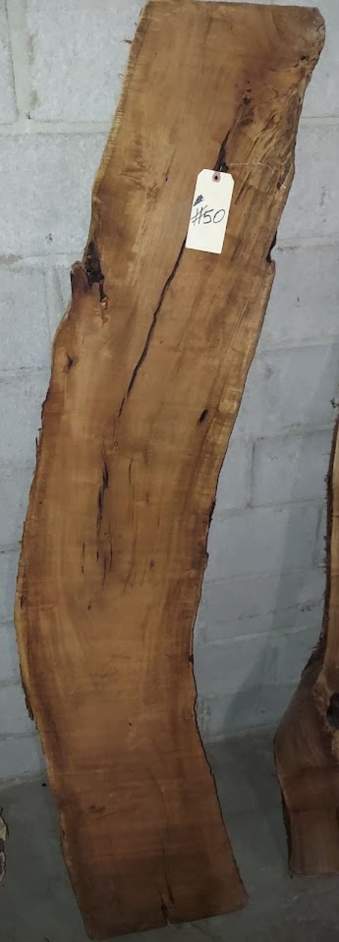 Mesquite Hardwood Lumber Slab, Size is approx. 73" x 12"-14" x 2"