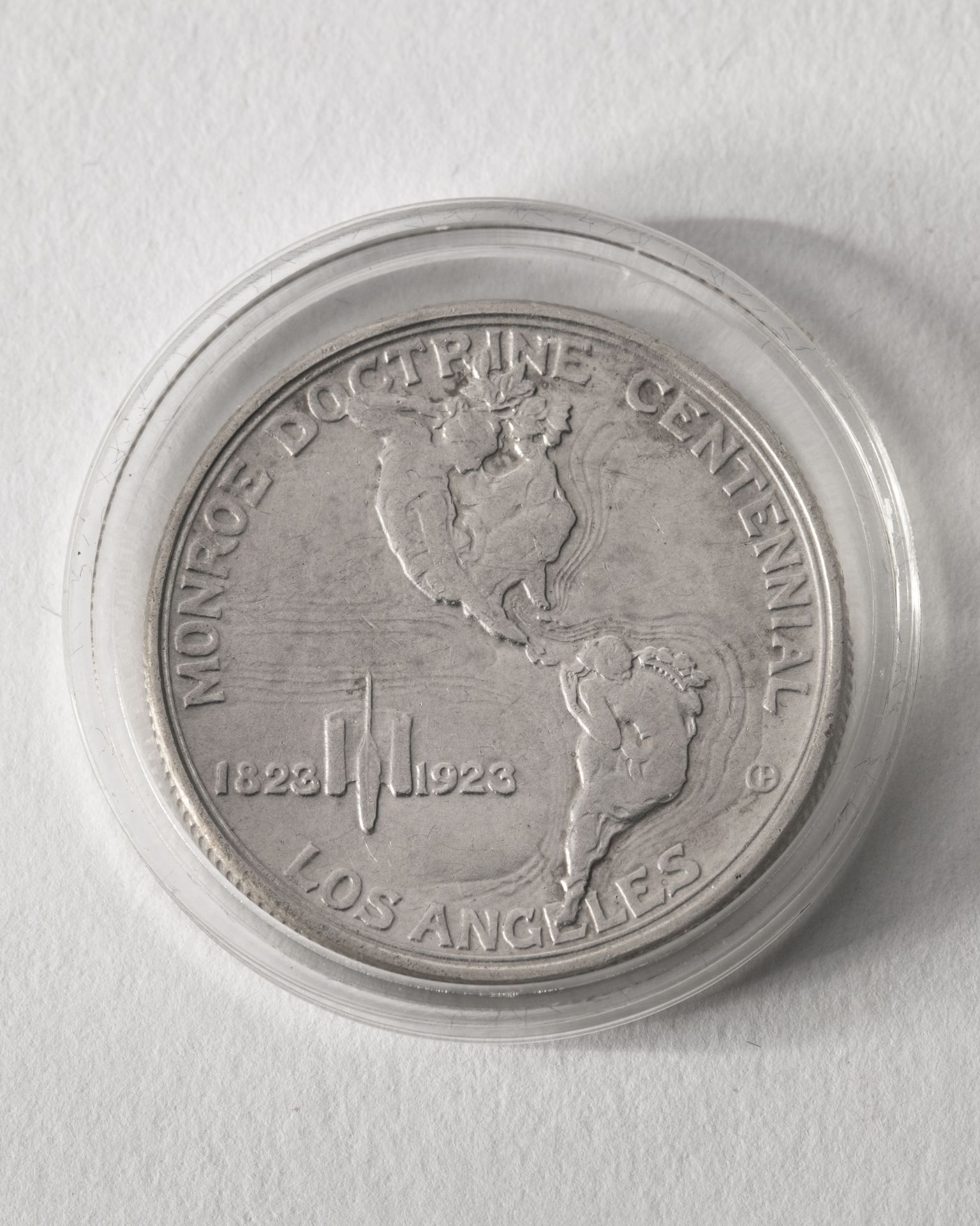 1/2 Dollar USA. 1923. S. Los Angeles. Monroe Doctrine Centennial 1823-1923. - Image 2 of 2