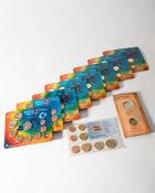 9 complete € Coin Sets Spain, including 2€ and 12€ Coin Don Quijote