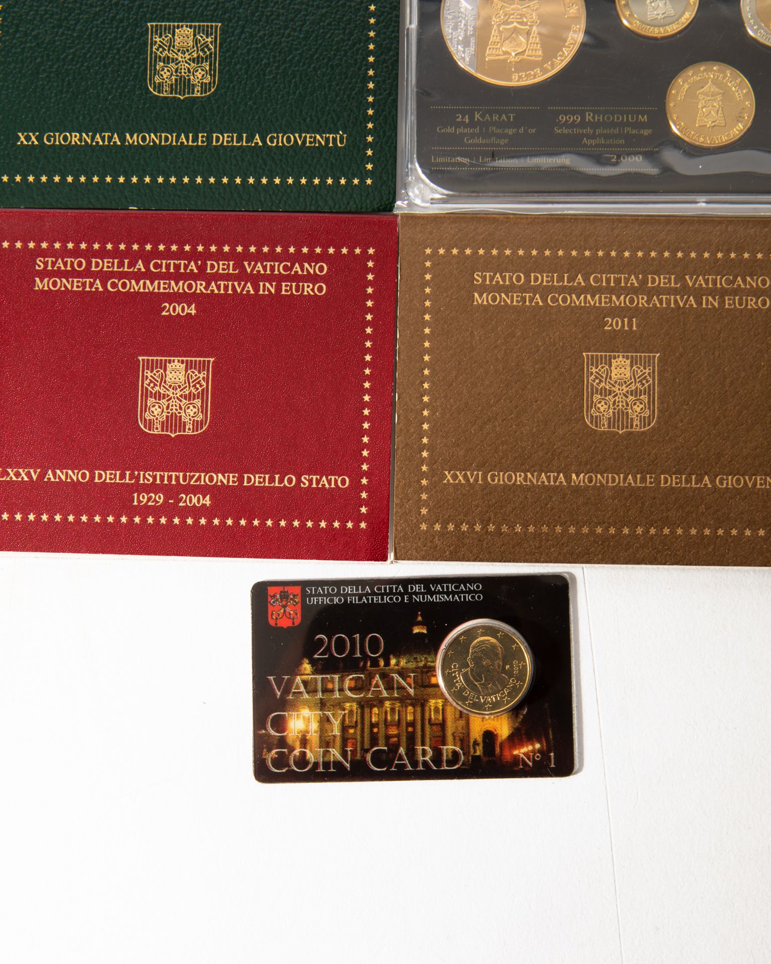3x 2€ Vatikan 2004, 2005, 2011 + Prestige KMS + 50 Cent Coin Card - Bild 4 aus 13