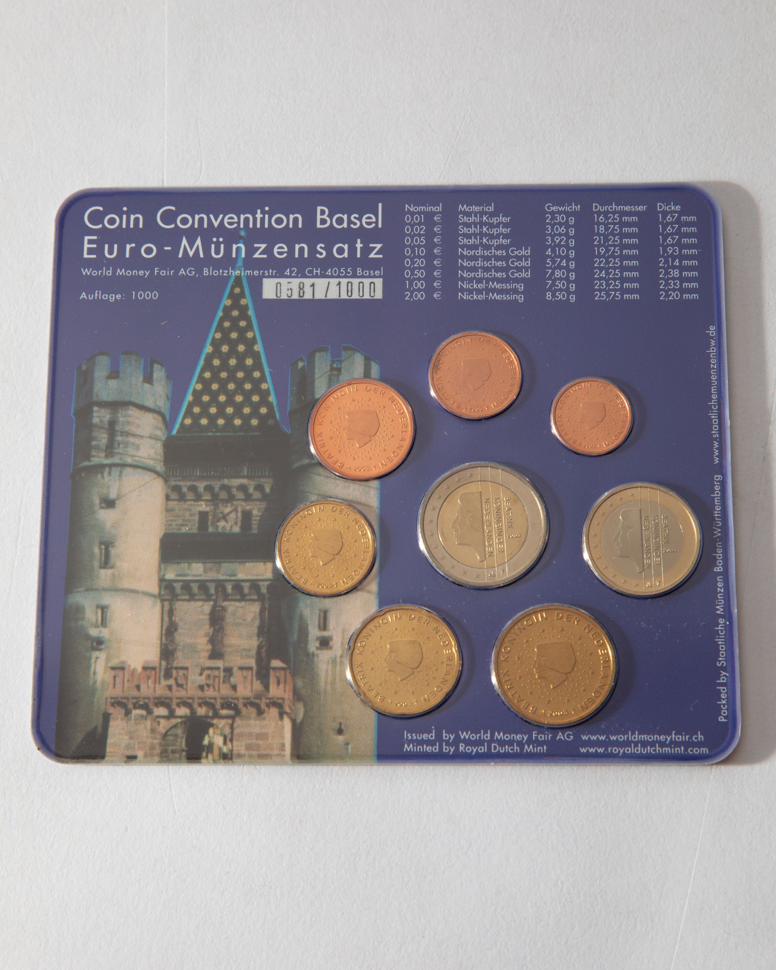 3x Netherlands Euro Coin Sets 2003-2005 Coin Convention Basel - Bild 3 aus 4