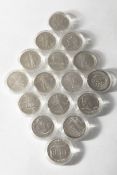 16x 1 Dollar 1980-1994 different editions brilliant uncirculated