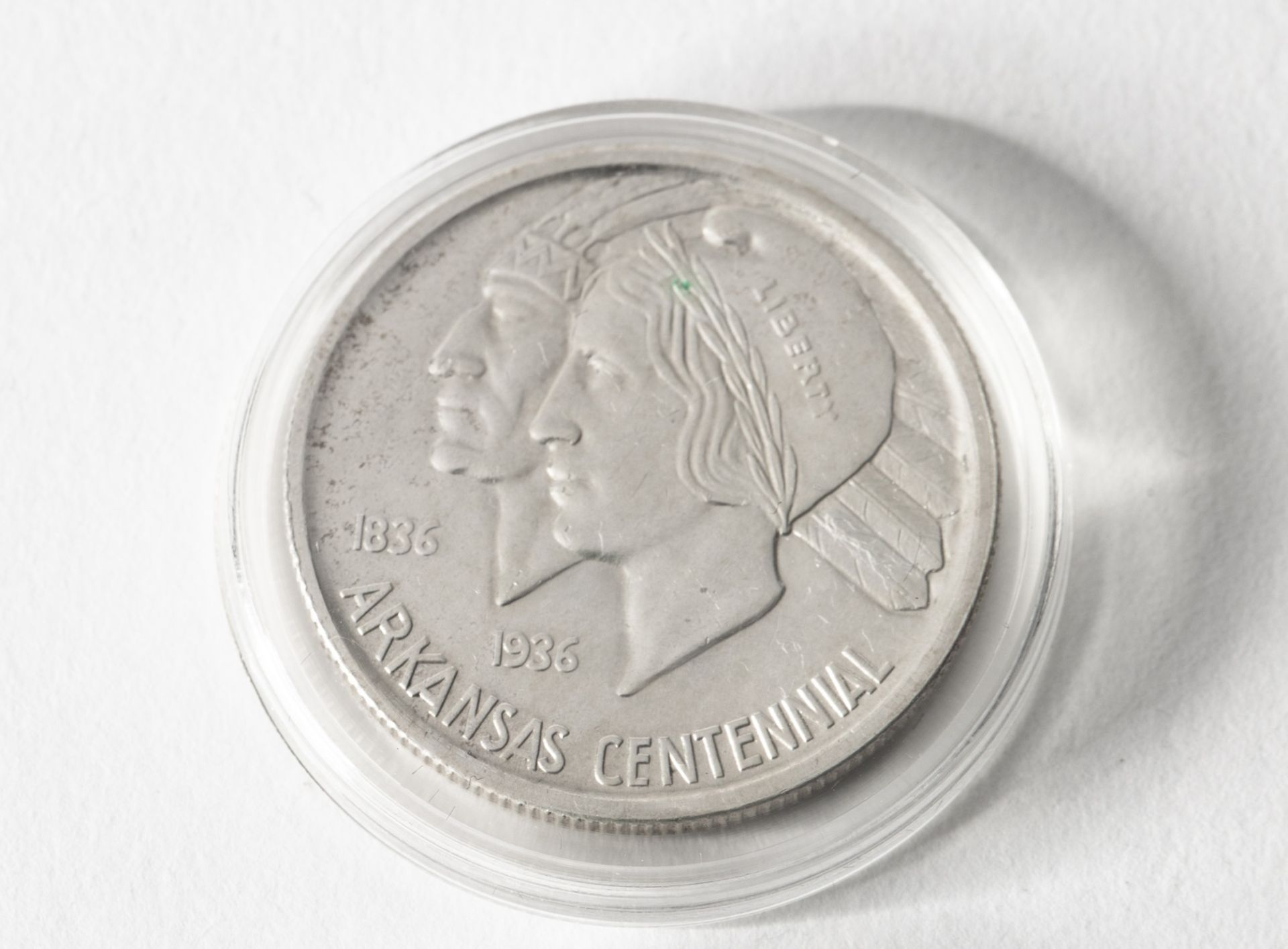2x 1/2 Dollar USA. 1935. Arkansas Centinal 1836-1936.