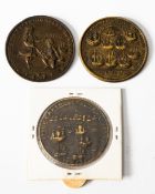 3 x British token 1739, 1741