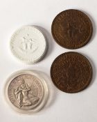 4 various coins from Germanz 1913-1930, 1x silver