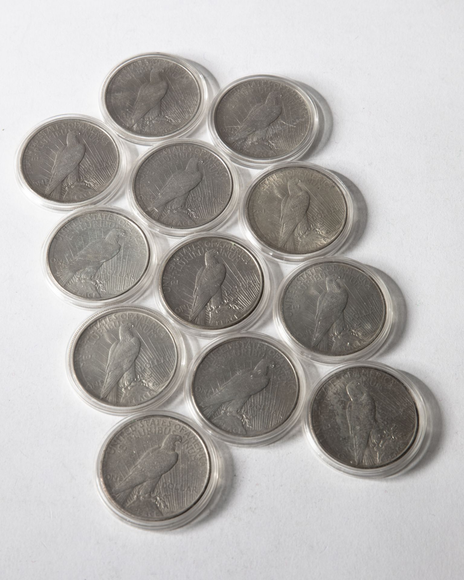 12x 1 Dollar USA. Peace Dollar. 1921-1935 - Bild 4 aus 7