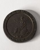 2 Pence Great Britain. 1797 Cartwheel King Georg III. Kupfer.