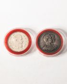 Germany - Prussia. 2x Silver medal. 'Marriage anniversary of Wilhelm II. and Auguste Victoria' VZ