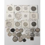 30 various silver coins, Netherlands, 1617-1791