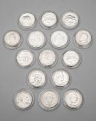 15 x 1/2 Dollar 1918-1951 different editions