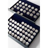 70x Silver coins, half dollar 1906-2017