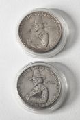 2 x 1/2 Dollar USA Pilgrim Tercentenary Celebration 1620-1920