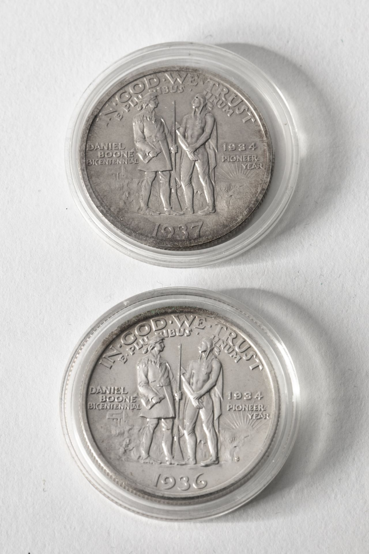 2 x 1/2 Dollar 1936 and 1937 Daniel Boone Bicentennial - Bild 2 aus 2