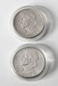 2 x 1/2 Dollar 1936 and 1937 Daniel Boone Bicentennial