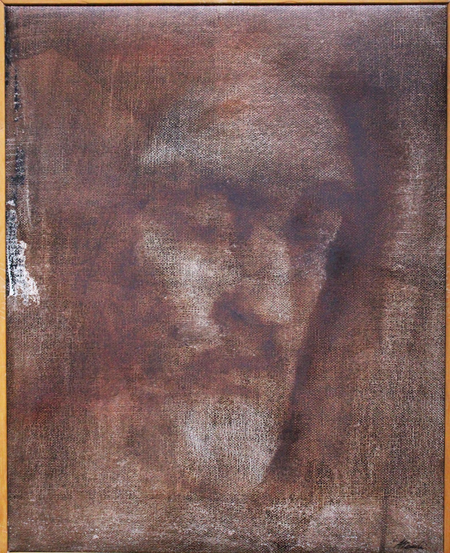 Artist 20th Century, portrait , oil on canvas. 30x24 cm