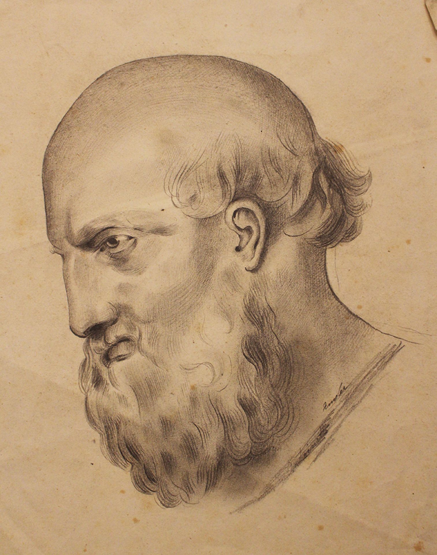 Ender 19th Century ? Portrait of a man, pencil on paper. 29x22 cm