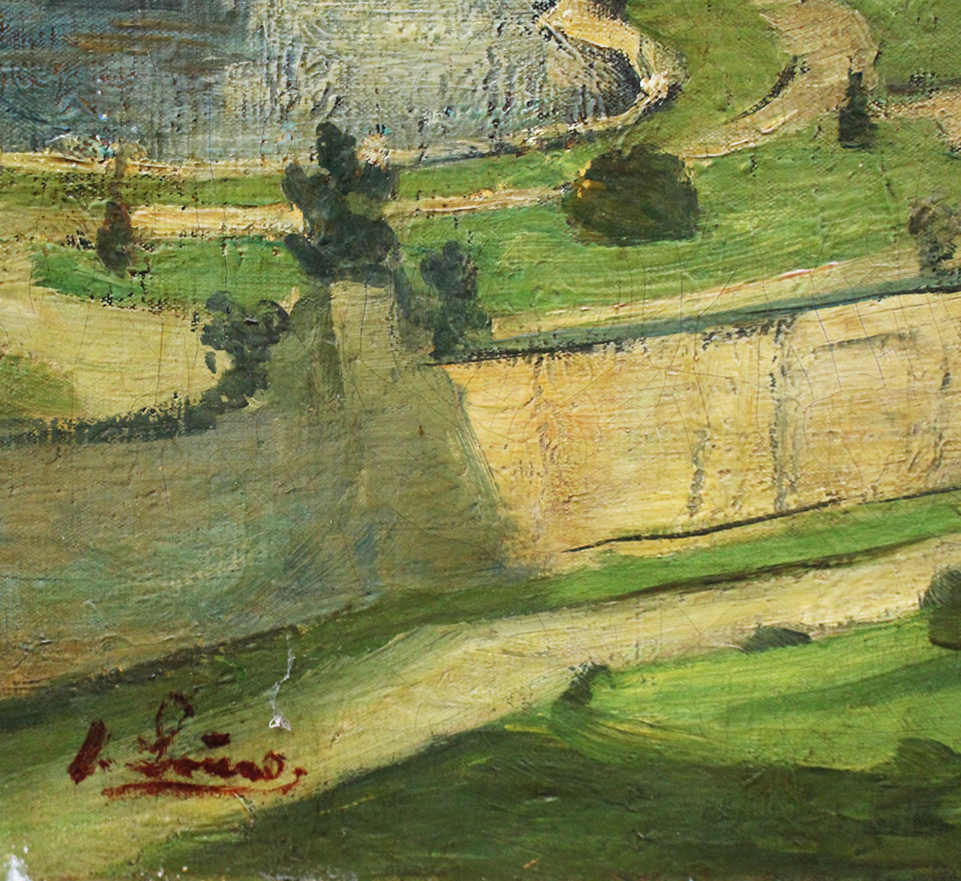 Vienna Artist early 20th Century, Belvedere signed oil on canvas. 43x60 cm - Bild 2 aus 3