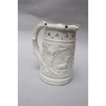 Porcelain beaker , decorated white glazed 19th Century. 15 cm height