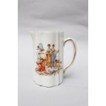 Vienna porcelain can with multicoloured allegory around 1900. 14 cm height