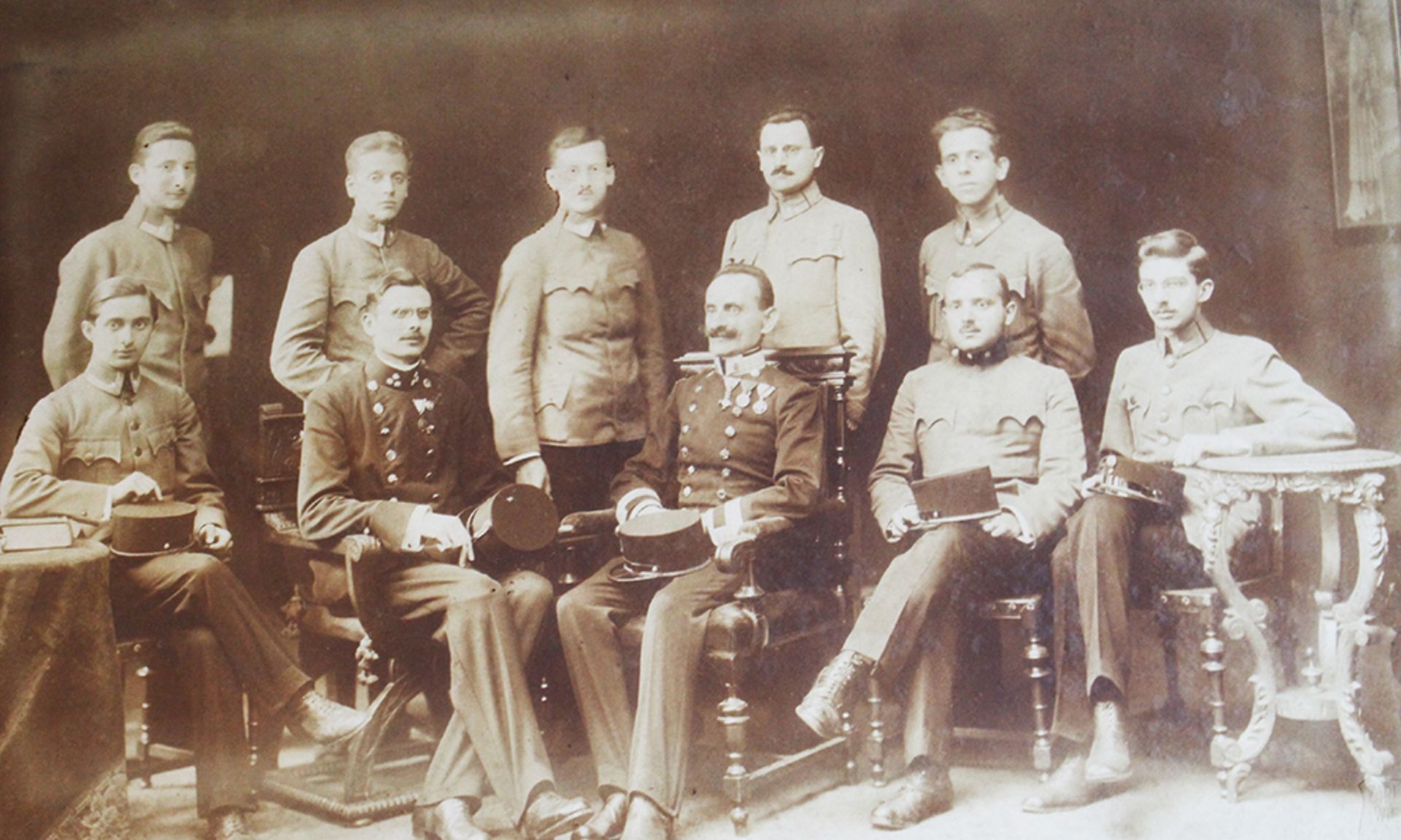 Photo, Austrian officers , marked Zapletal 19th Century on paper, framed. 24x37 cm - Image 2 of 3