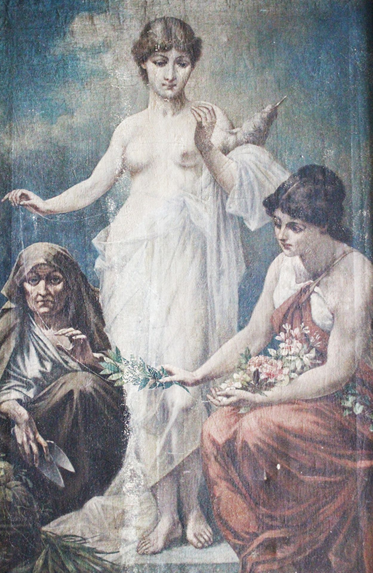 Paul Thumann (1834-1908)-attributed, Allegory , oil on canvas, framed. 110x68 cm - Bild 2 aus 3