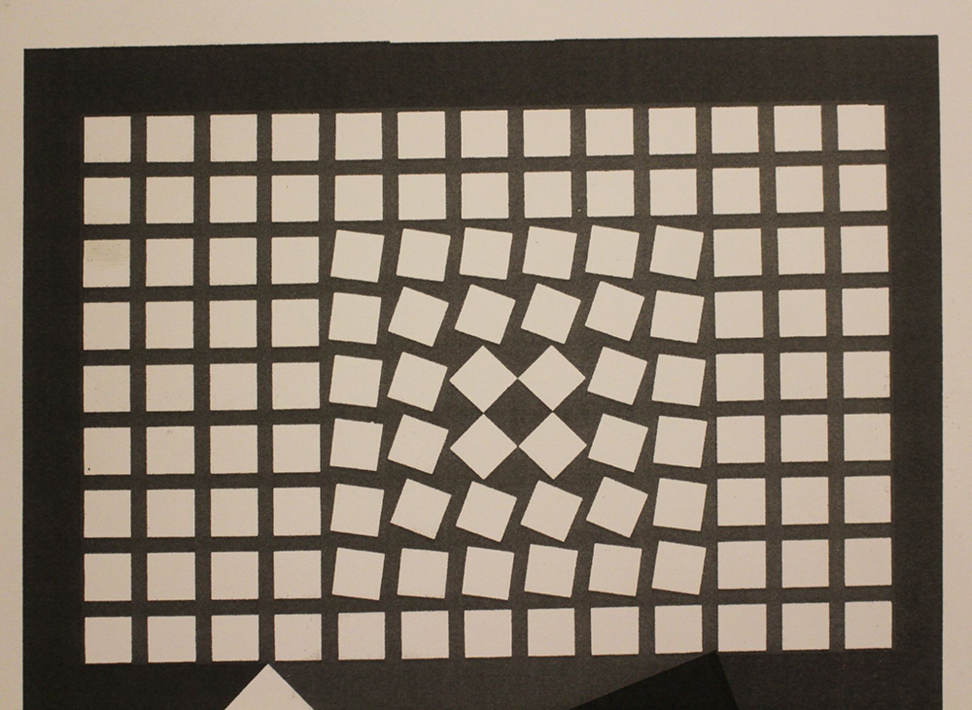 Victor Vasarely (1906-1997)- Graphic on paper. 28x23 cm - Bild 3 aus 3