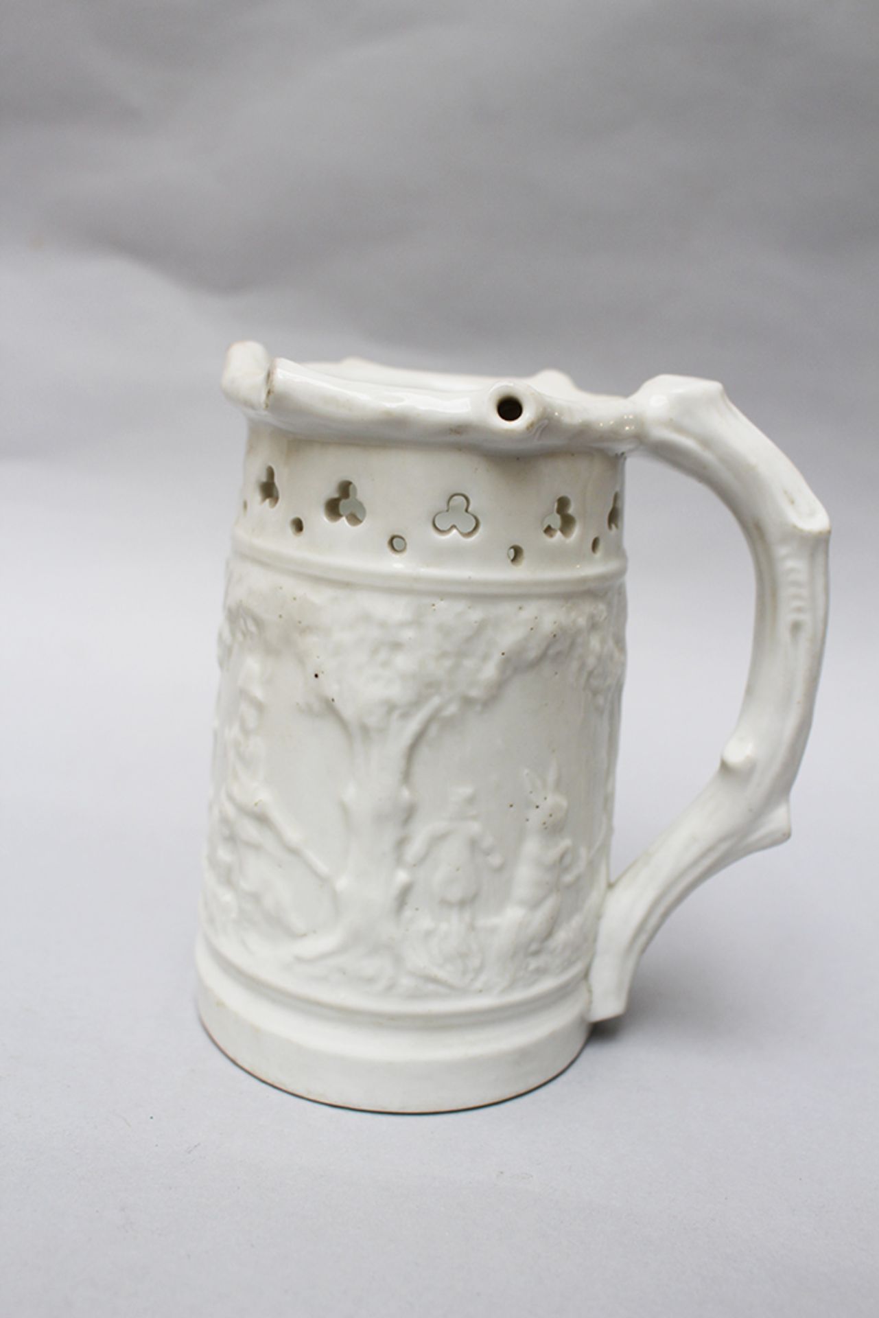 Porcelain beaker , decorated white glazed 19th Century. 15 cm height - Image 2 of 3