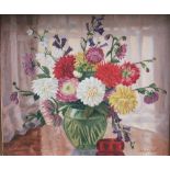 Alois Hernick (1870-1939), flowers still life, oil on board , signed, framed. 60x70 cm