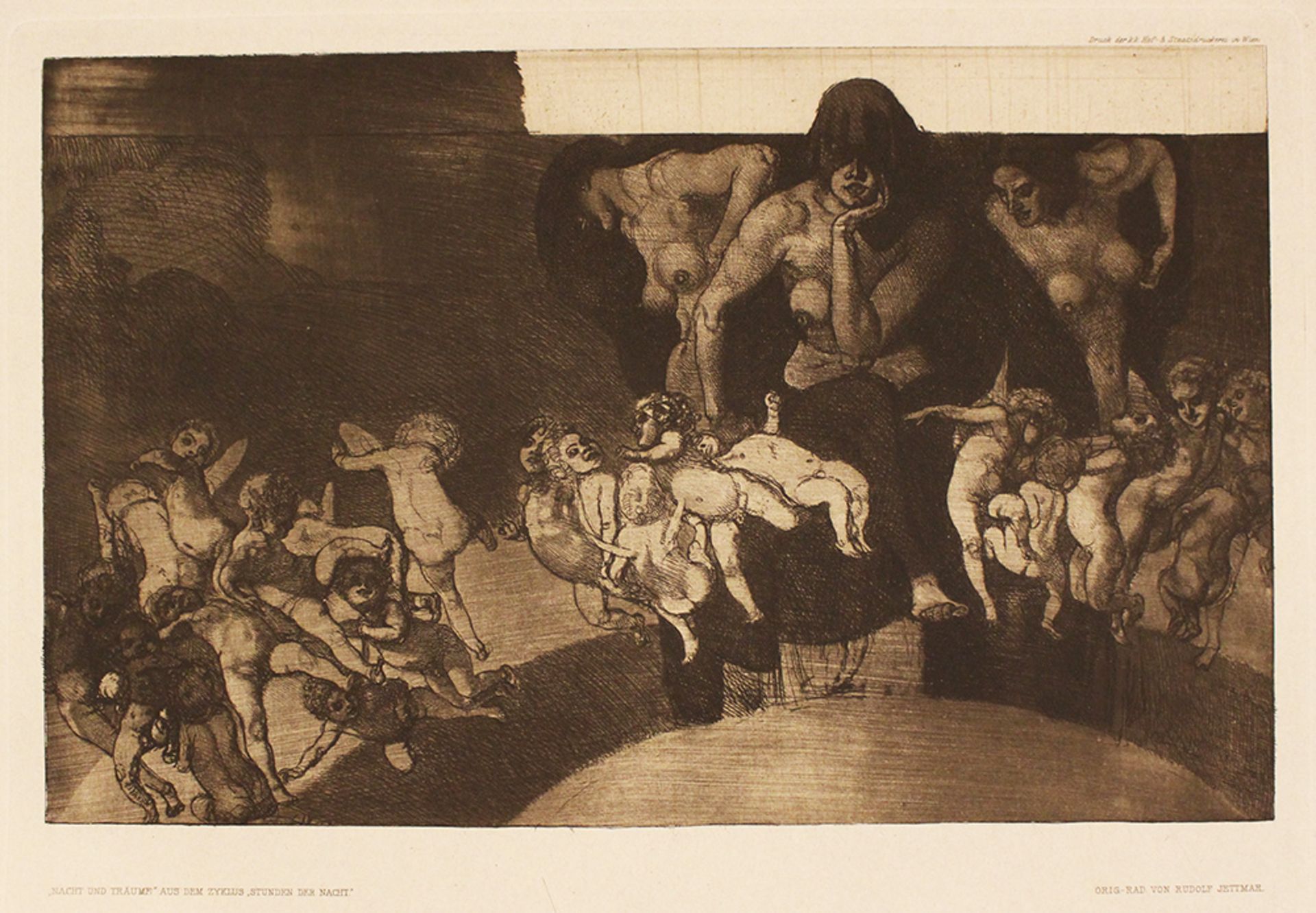 Rudolf Jettmar (1869-1939), etching on paper. 18x25 cm - Bild 5 aus 5