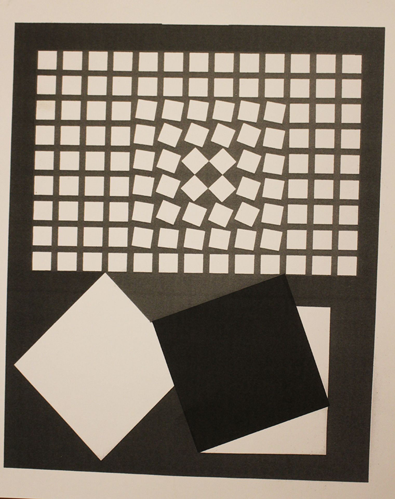 Victor Vasarely (1906-1997)- Graphic on paper. 28x23 cm