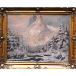 Laszlo Neogrady ( 1896-1962 ) winter landscape , oil on canvas , signed framed. 40x49 cm