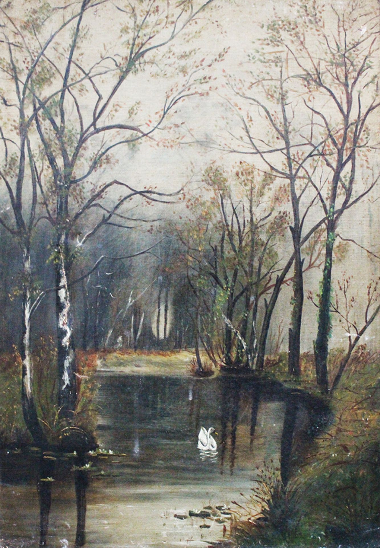 Unknown Artist around 1900 , Landscape , oil on canvas. 51x36 cm