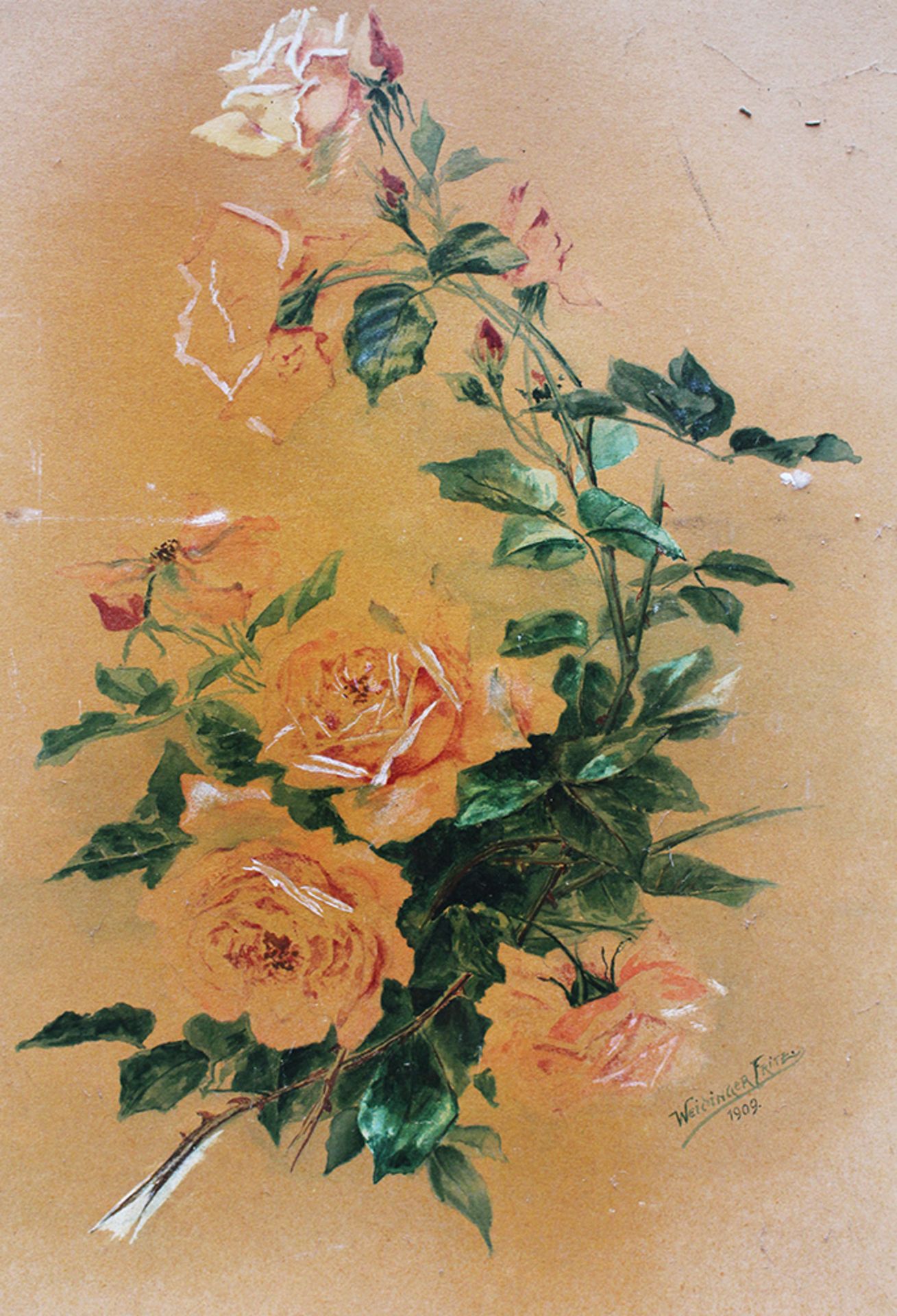 Fritz Weidinger 1909 , flowers , watercolour on paper. 55x47 cm - Image 2 of 3