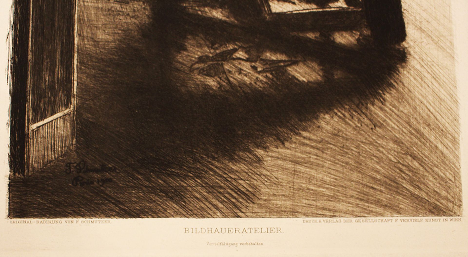 Ferdinand Schmutzer (1870-1928), etching on paper. 50X22cm - Bild 3 aus 3