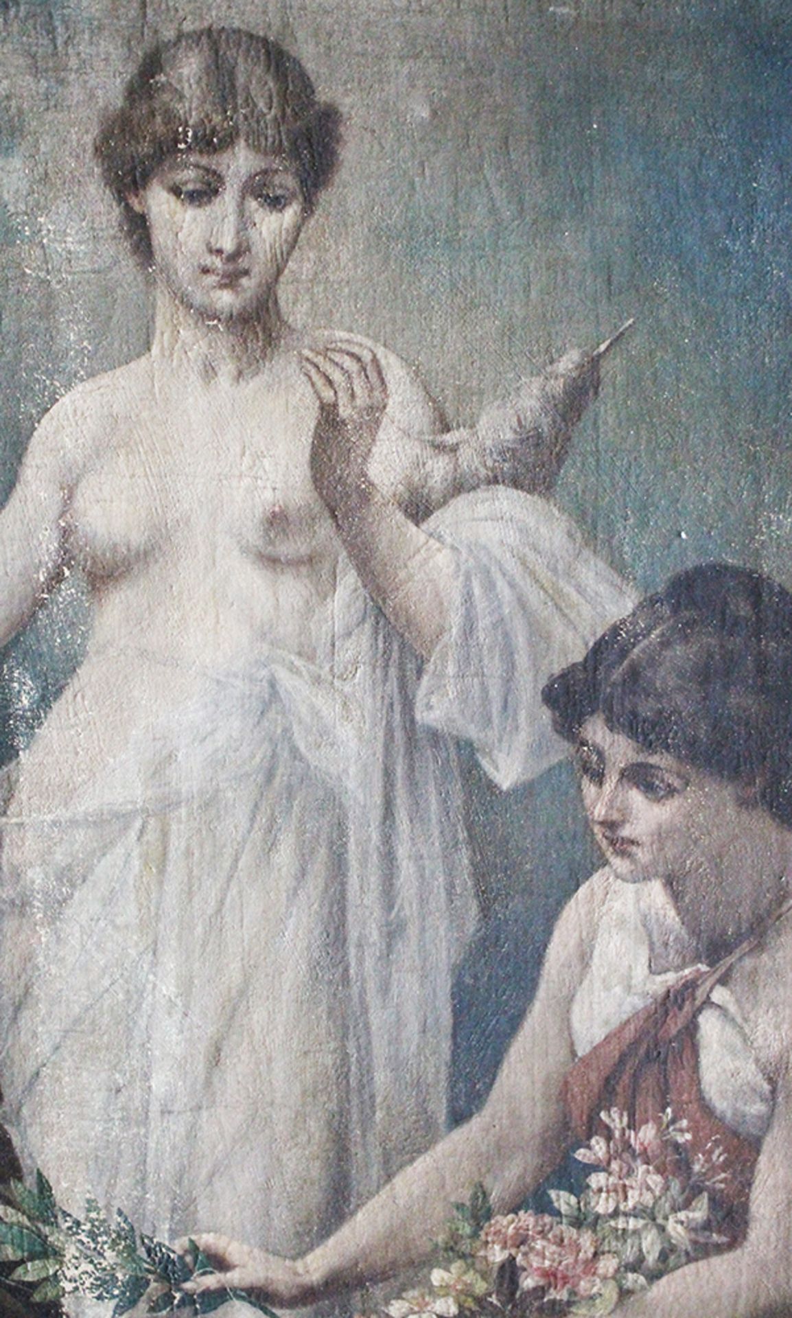 Paul Thumann (1834-1908)-attributed, Allegory , oil on canvas, framed. 110x68 cm - Bild 3 aus 3