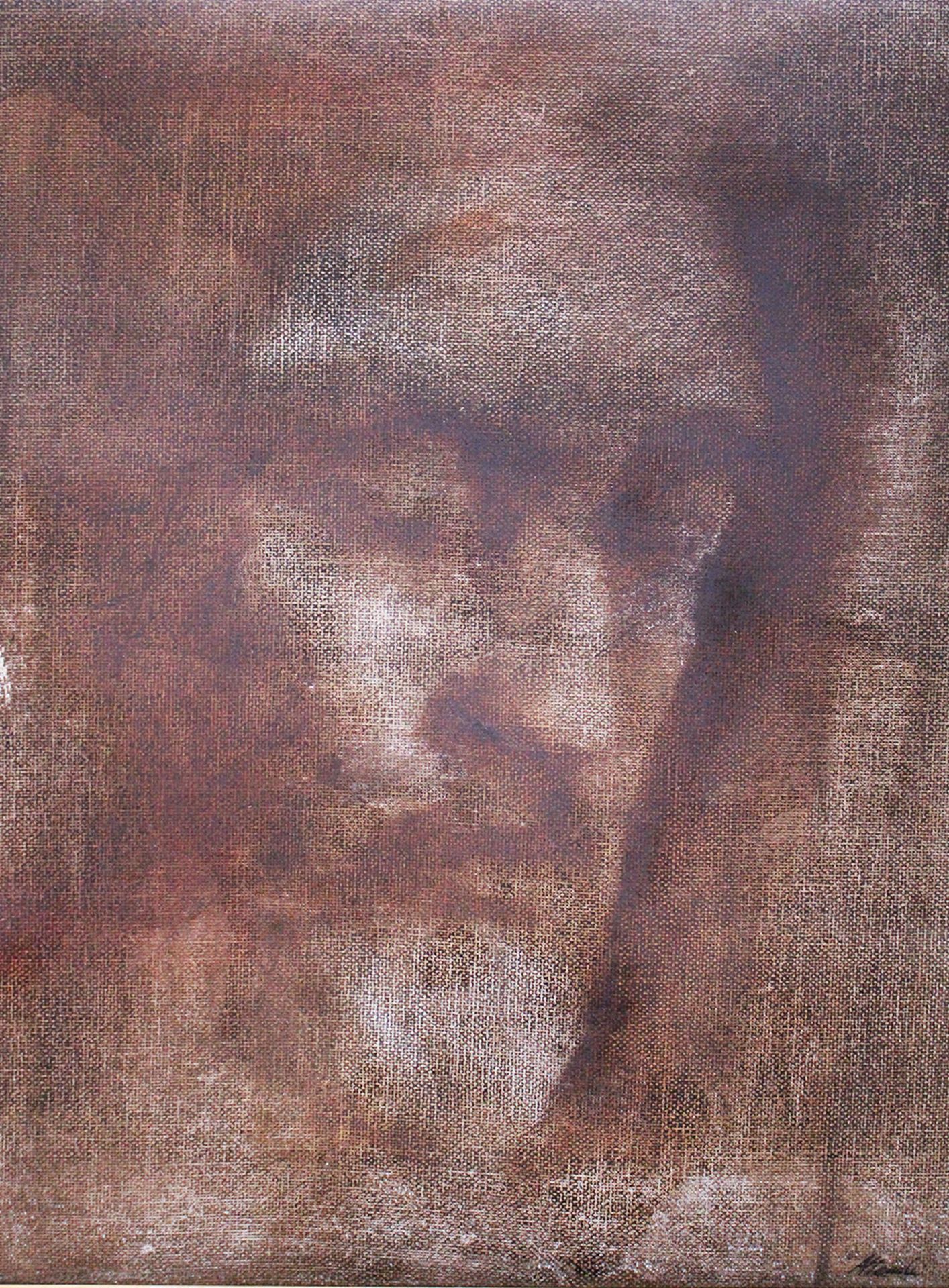 Artist 20th Century, portrait , oil on canvas. 30x24 cm - Bild 2 aus 3