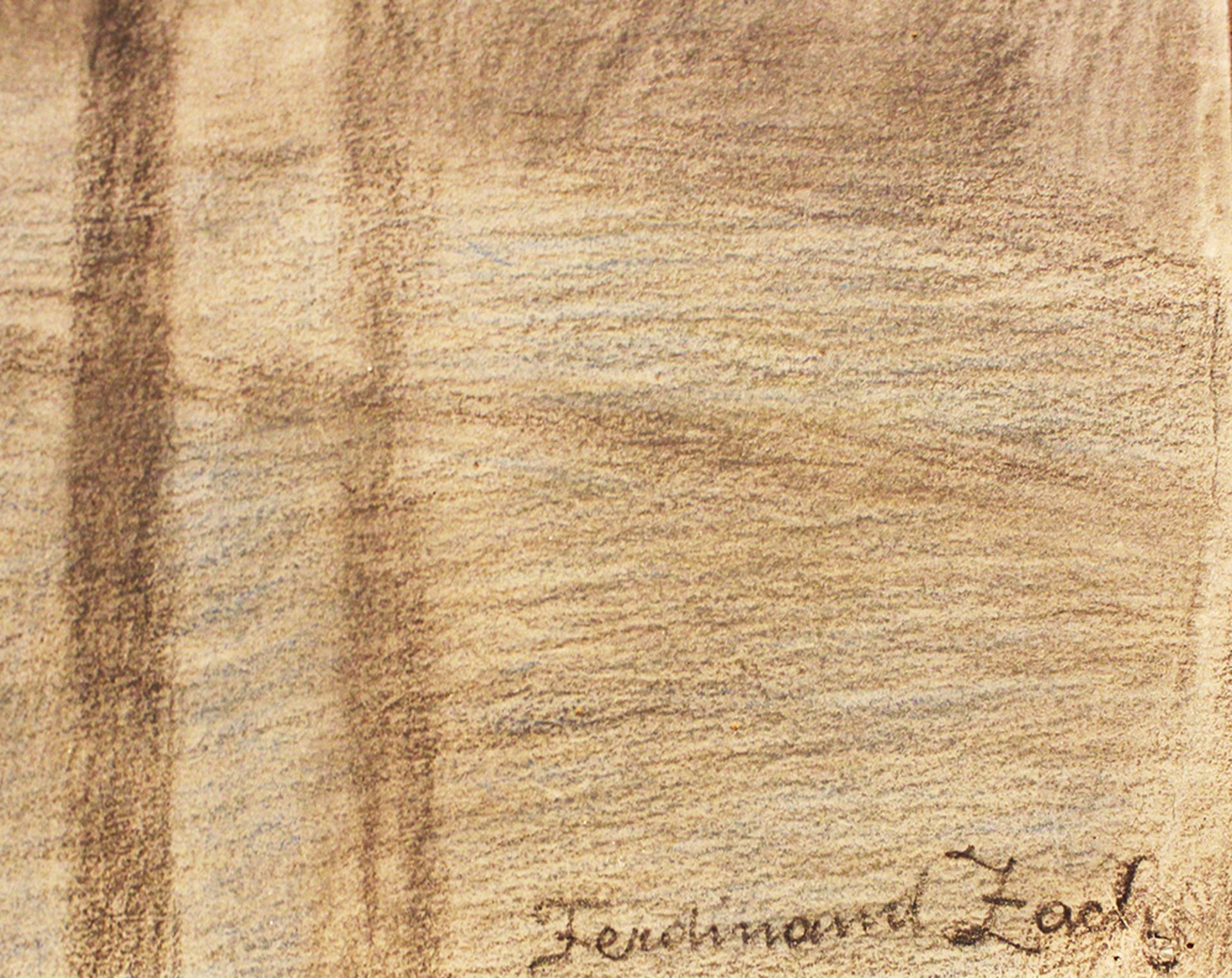 Ferdinand Zach (1868-1956) , pastel on paper signed, on the reverse geometrical drawings. 28x40 cm - Image 2 of 3