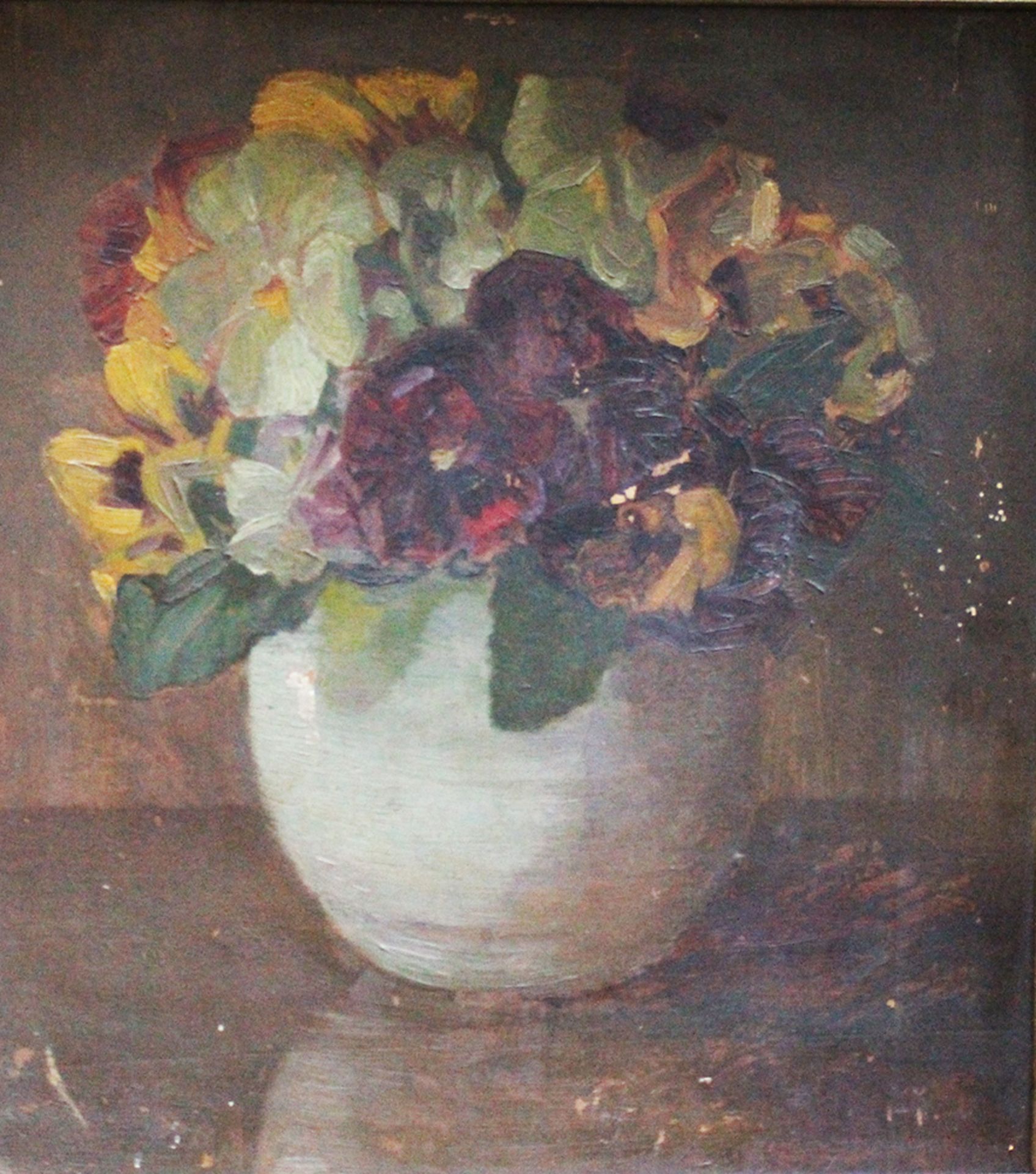 Austrian school around 1920 , still life , oil on board in original frame. 27x24 cm