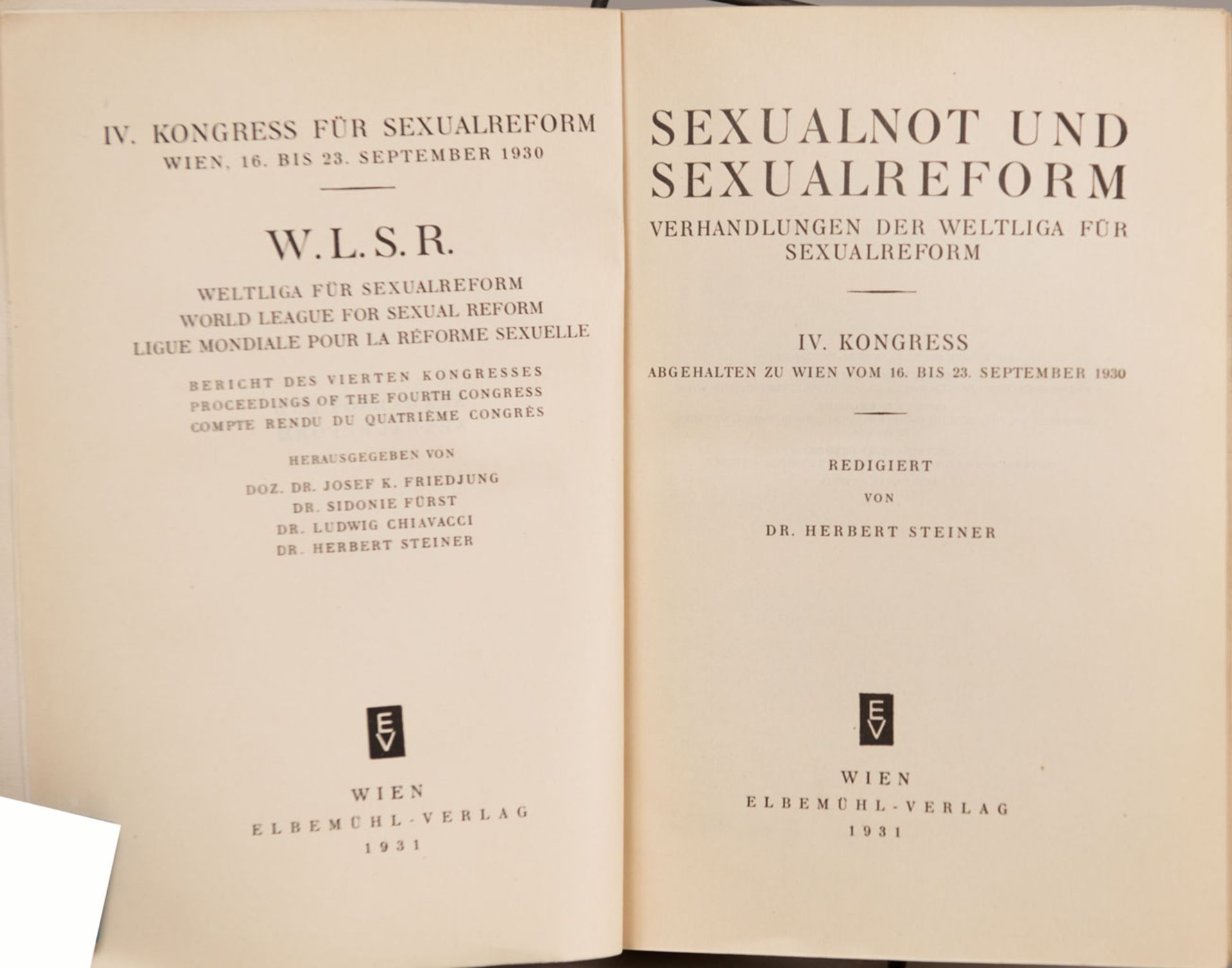 Sexualnot und Sexualreform, Verhandlung der Weltliga für Sexualreform - Image 2 of 2