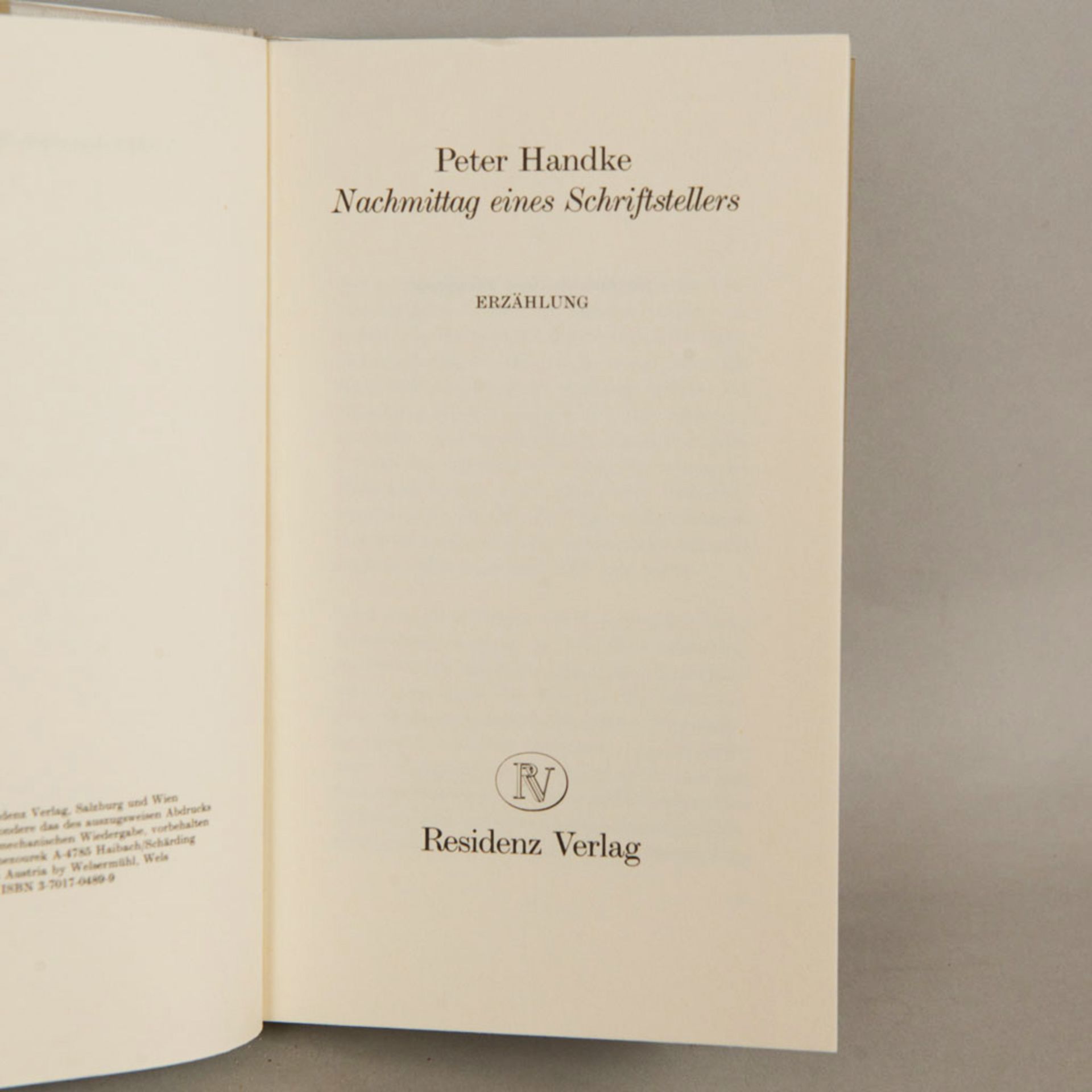 Peter Handke Nachmittag eines Schriftstellers - Image 2 of 2