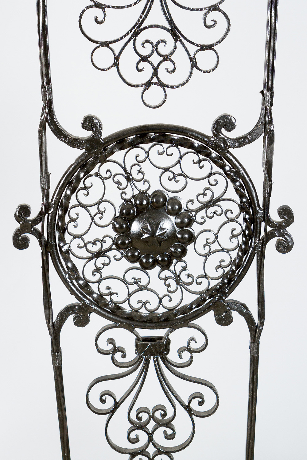 Pair of rough iron chandeliers - Image 2 of 3