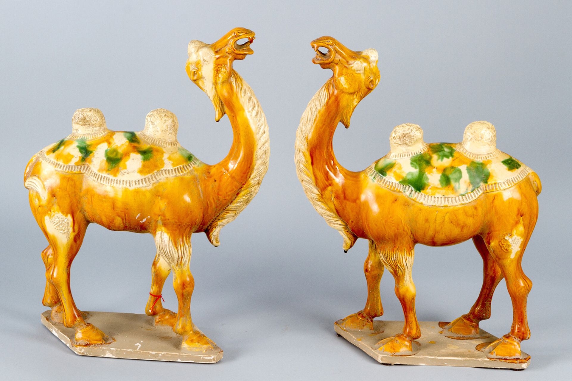 Chinese pair of ceramic dromedaries