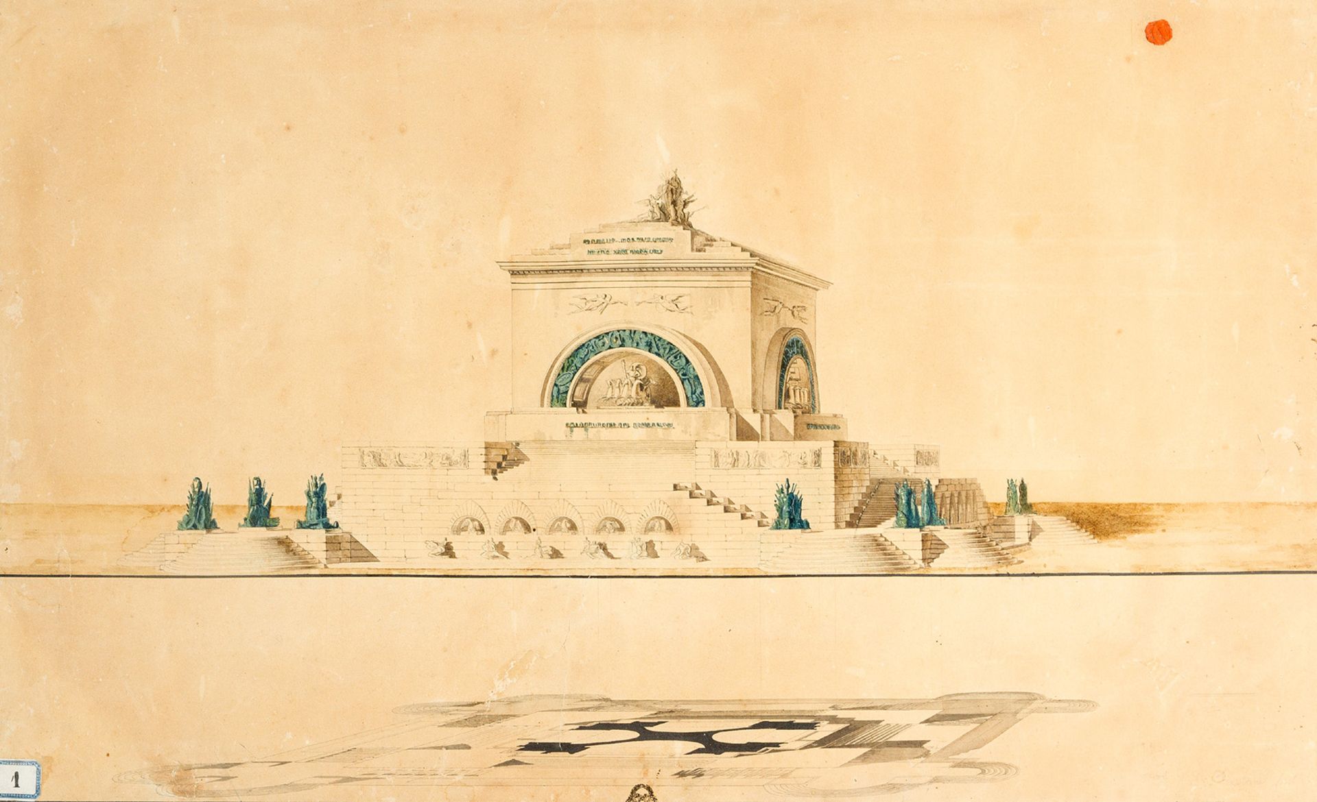 Architectural study early 19th Century - Image 2 of 3