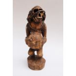 Tribal figure, wood carved 40 cm high , original patina ,African