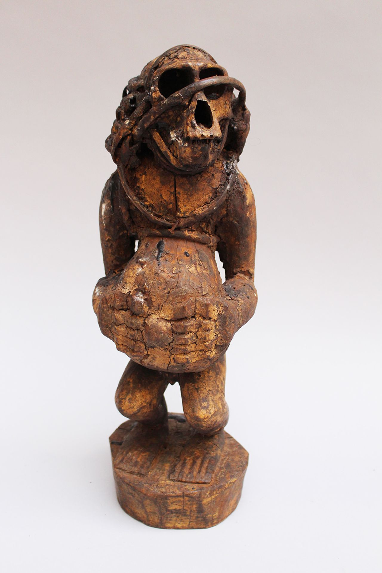 Tribal figure, wood carved 40 cm high , original patina ,African