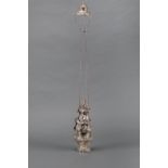 Silver incense burner, mid 18 century, Italy, Naples, 950g, hallmarked on foot; total length 70cm