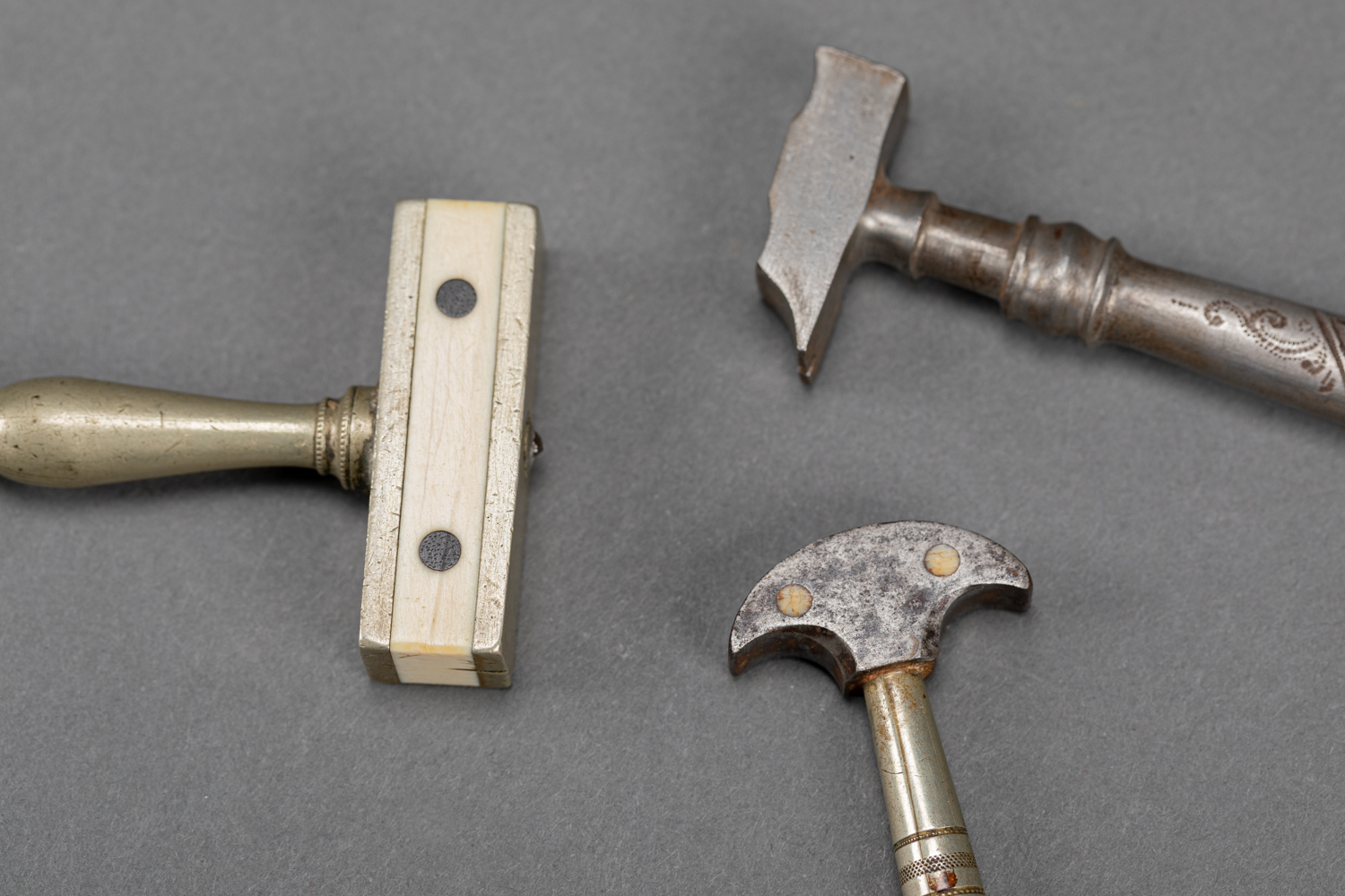 3 miniature tools, iron metal and others, 19. century - Image 3 of 3