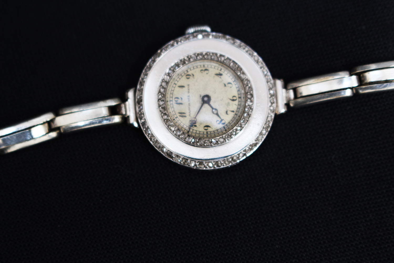 Ladies Watch Mappin and Webb , platinum with diamonds and steel bracelet; English 20th Century; in - Image 2 of 3