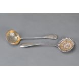 Two sugar spoons, one by Wolfers, Belgium Brussels around 1880, the other Belgium mid of 19.